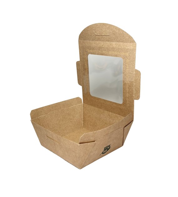 PURE PUDEŁKO SAŁATKOWE Z OKNEM KRAFT 90x90x45 (192/12/40)