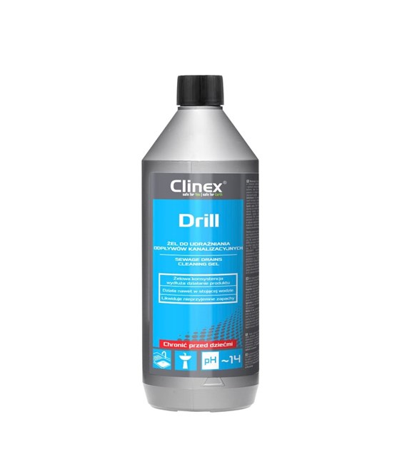 CLINEX DRILL Żel do udrażniania odpływów kanalizacyjnych 1L (76/6/1)