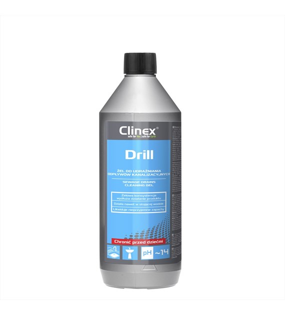 CLINEX DRILL Żel do udrażniania odpływów kanalizacyjnych 1L (76/6/1)