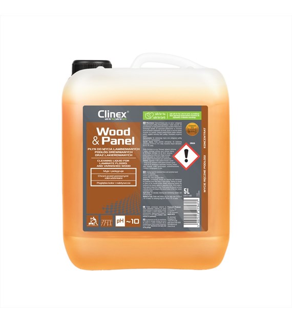 CLINEX WOOD&PANEL Płyn do mycia podłóg laminowanych oraz drewnianych lakierowanych 5L (96/1/1)