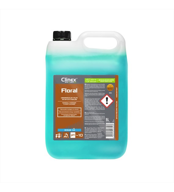 CLINEX FLORAL Uniwersalny płyn do mycia podłóg OCEAN 5L (114/1/1)