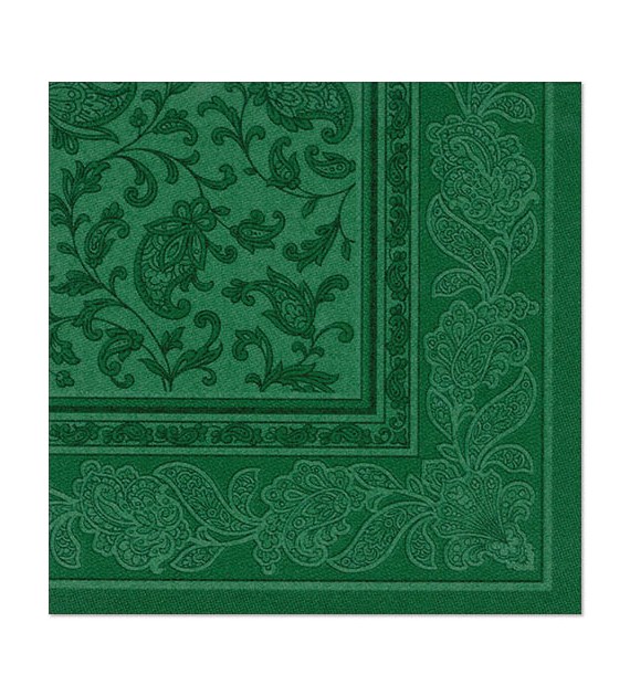 SERWETKA 40x40 RC ORNAMENT CIEMNA ZIELEŃ (250/5/50)