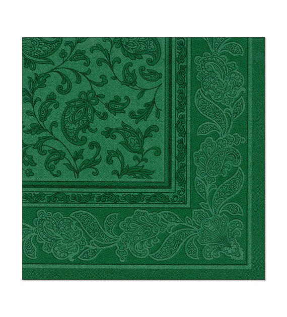 SERWETKA 40x40 RC ORNAMENT CIEMNA ZIELEŃ (250/5/50)