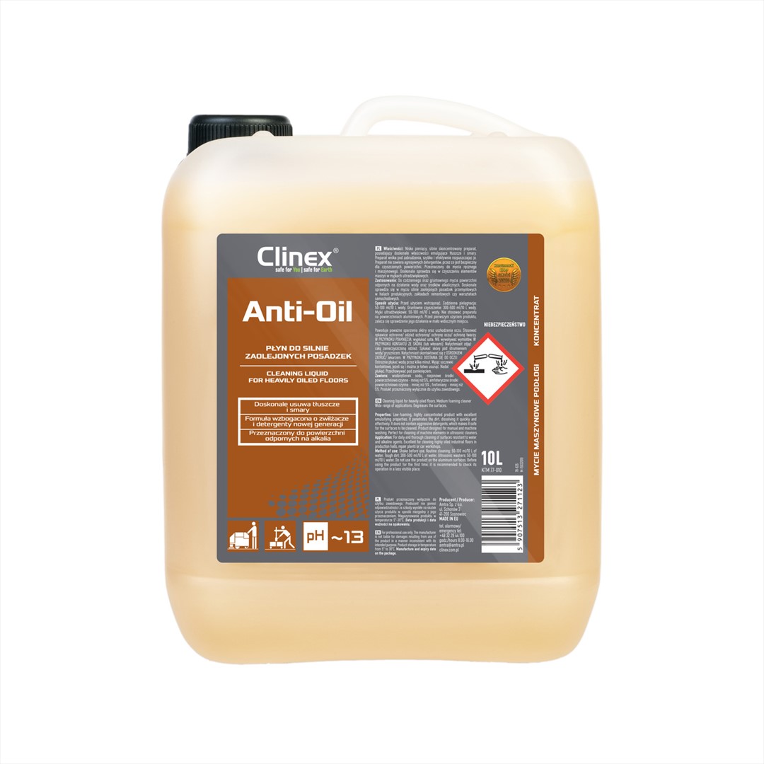 CLINEX ANTI-OIL Płyn do silnie zaolejonych posadzek 10L (40/1/1)