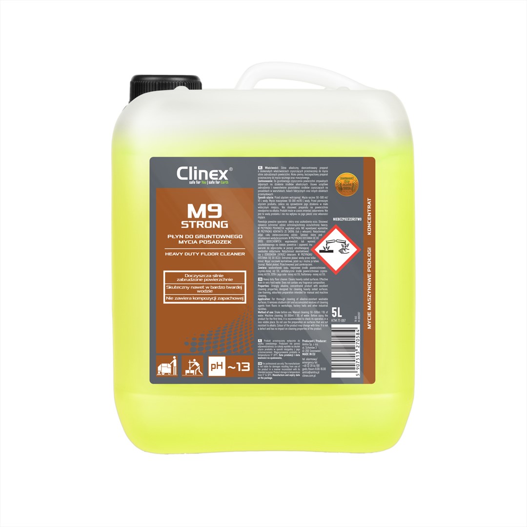 CLINEX M9 STRONG Płyn do gruntownego mycia posadzek 5L (96/1/1)