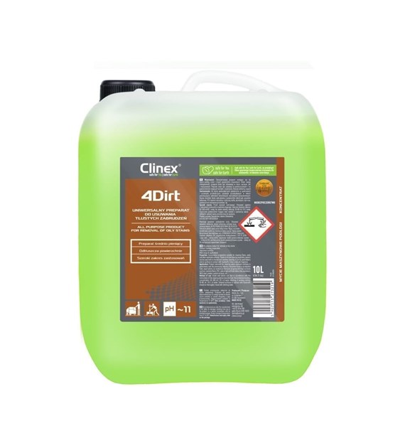 CLINEX 4DIRT Uniwersalny odtłuszczający płyn czyszczący 10L (40/1/1)