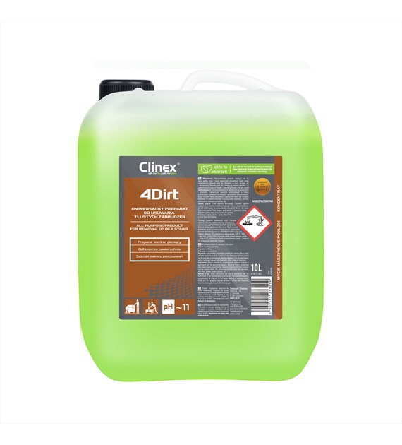 CLINEX 4DIRT Uniwersalny odtłuszczający płyn czyszczący 10L (40/1/1)