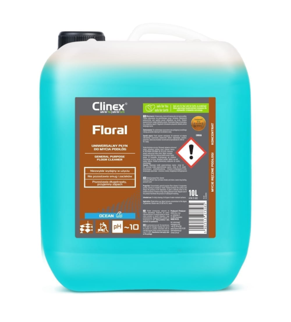 CLINEX FLORAL Uniwersalny płyn do mycia podłóg OCEAN 10L (40/1/1)