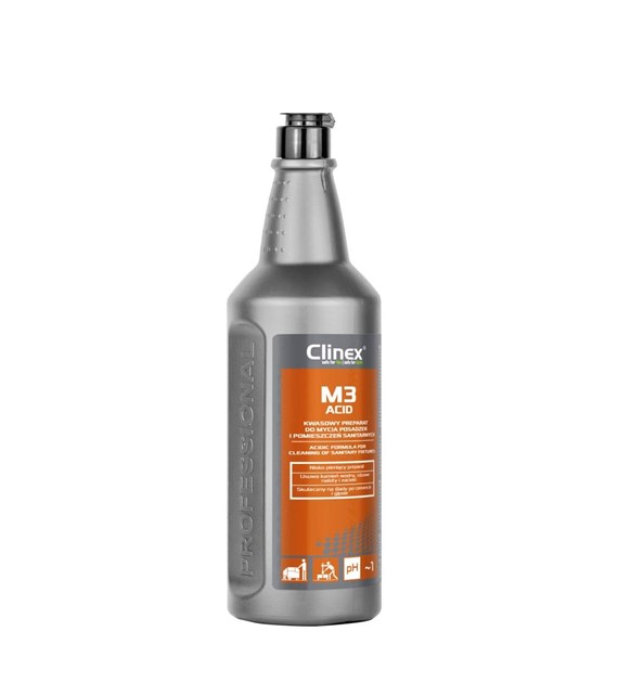CLINEX M3 ACID Kwasowy preparat do mycia posadzek i pomieszczeń sanitarnych 1L (76/6/1)