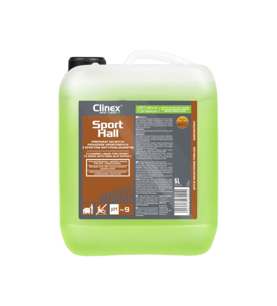 CLINEX SPORTHALL Preparat do mycia posadzek sportowych z efektem antypoślizgowym 5L (96/1/1)
