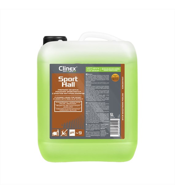 CLINEX SPORTHALL Preparat do mycia posadzek sportowych z efektem antypoślizgowym 5L (96/1/1)