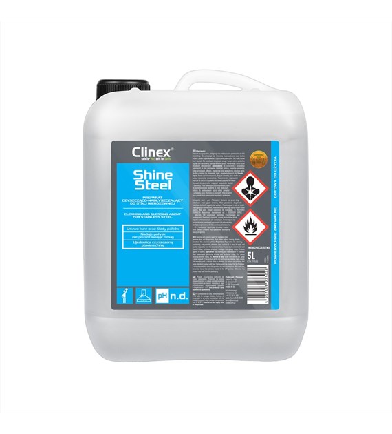 CLINEX SHINE STEEL Preparat czyszcząco-nabłyszczający do stali nierdzewnej 5L (114/1/1)
