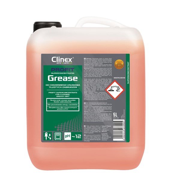 CLINEX PROFIT GREASE Do codziennego usuwania tłustych zabrudzeń 5L (96/1/1)