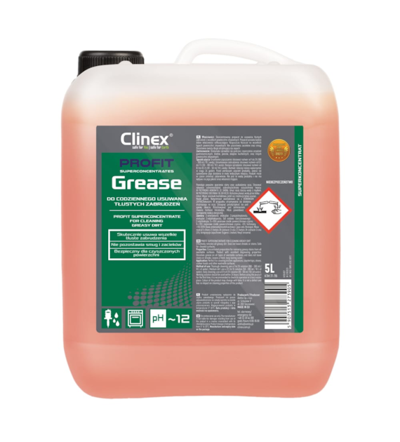 CLINEX PROFIT GREASE Do codziennego usuwania tłustych zabrudzeń 5L (96/1/1)