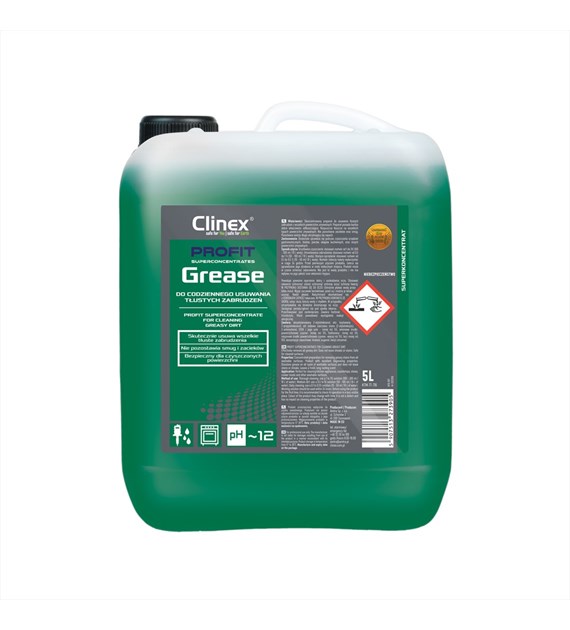 CLINEX PROFIT GREASE Do codziennego usuwania tłustych zabrudzeń 5L (96/1/1)