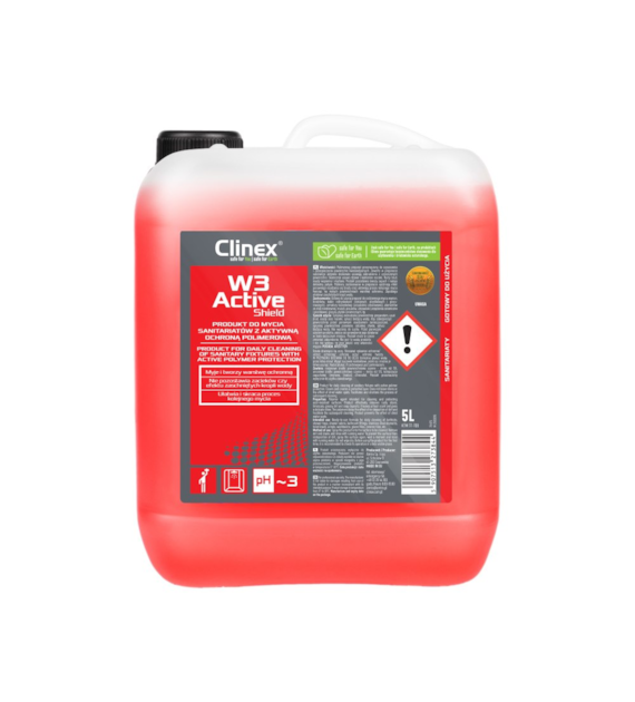 CLINEX W3 ACTIVE SHIELD Produkt do mycia sanitariatów z aktywną ochroną polimerową 5L (96/1/1)