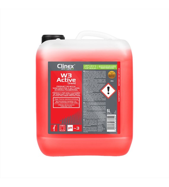 CLINEX W3 ACTIVE SHIELD Produkt do mycia sanitariatów z aktywną ochroną polimerową 5L (96/1/1)