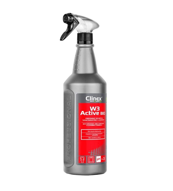 CLINEX W3 ACTIVE `BIO` Preparat do mycia sanitariatów i łazienek 1L (76/6/1)