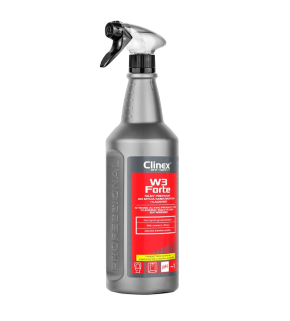 CLINEX W3 FORTE Silny preparat do mycia sanitariatów i łazienek 1L (76/6/1)