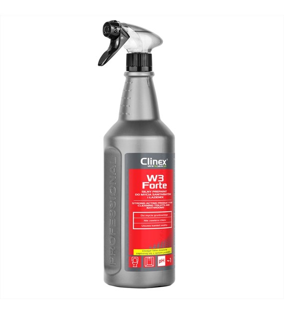 CLINEX W3 FORTE Silny preparat do mycia sanitariatów i łazienek 1L (76/6/1)
