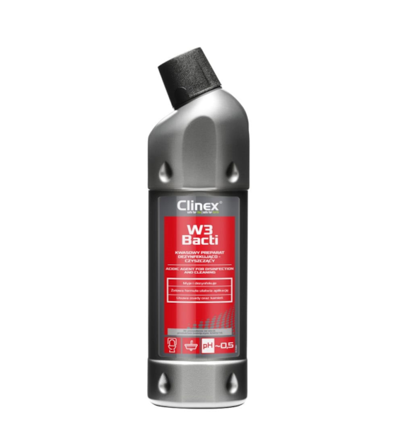 CLINEX W3 BACTI Kwasowy preparat dezynfekująco-czyszczący 1L (72/6/1)