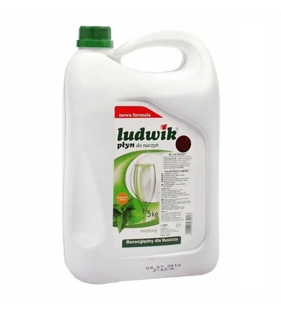 LUDWIK płyn do mycia naczyń o zapachu miętowym 5L (114/1/1)