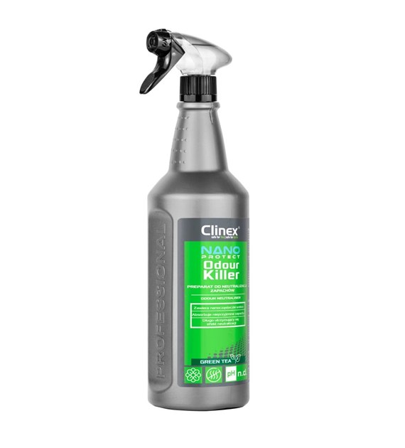 CLINEX NANO PROTECT ODOUR KILLER  Preparat do neutralizacji zapachów(zawiera etanol) - GREEN TEA 1L (76/6/1)