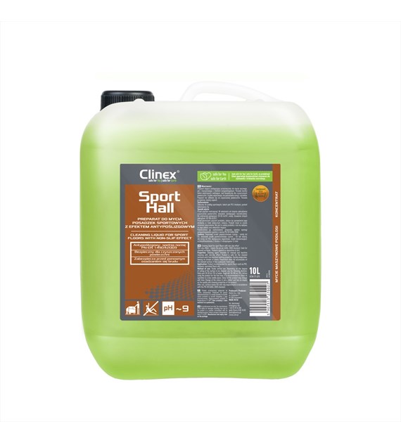 CLINEX SPORTHALL Preparat do mycia posadzek sportowych z efektem antypoślizgowym 10L (40/1/1)