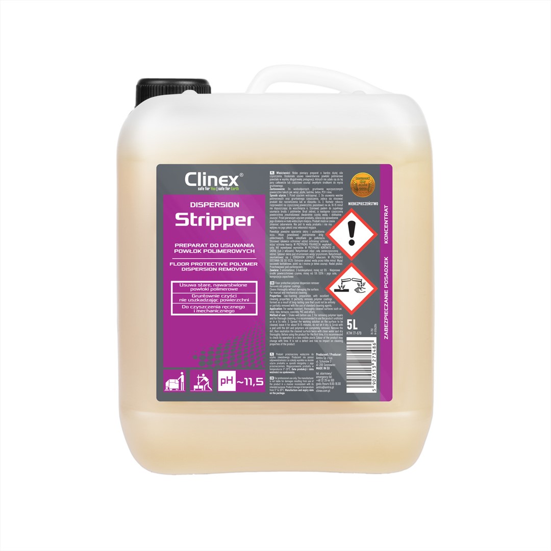 CLINEX DISPERSION STRIPPER Preparat do usuwania powłok polimerowych 5L (96/1/1)