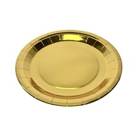 GD TALERZ PAPIEROWY 23cm ZŁOTE (8SZT)