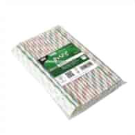 SŁOMKA PAPIEROWA 20cm fi6mm PASKI-MIX KOLOR PASTELOWE (880/10/100)