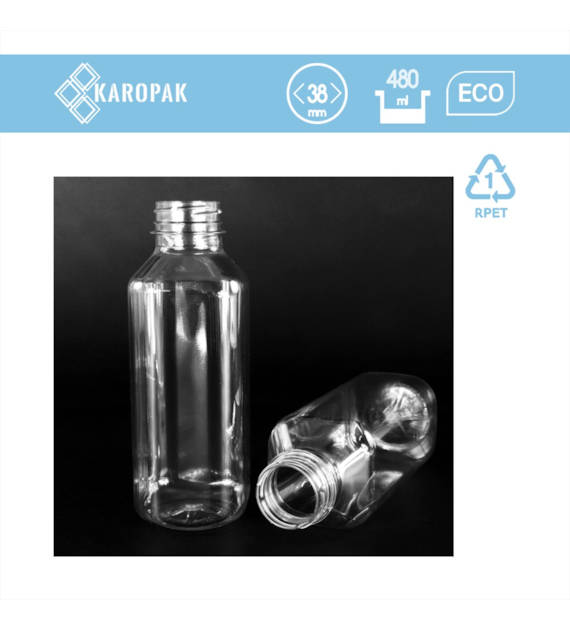 BUTELKA DO SOKU rPET 500ml KWADRATOWA (30/1/100)