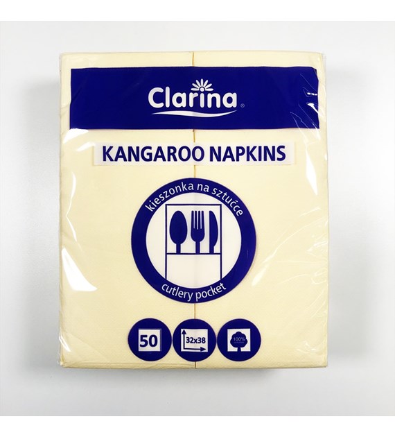 Etui na sztućce serwetka 38x32 PUNTA ECRU/SZAMPAN (48/16/50)