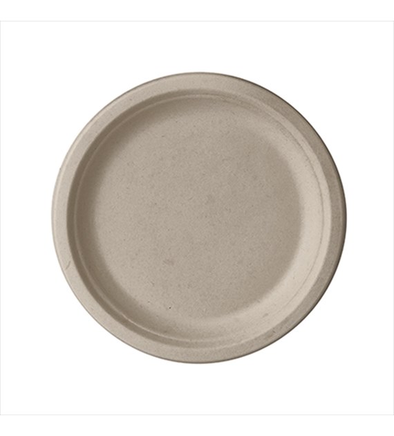 PURE TALERZ Z TRZCINY CUKROWEJ 23cm NATURALNY (_/10/50)