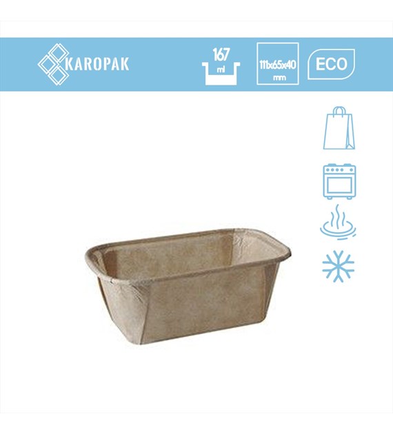 FORMA DO WYPIEKÓW PURE 167ml BRĄZOWA 11x6,5x4cm (50SZT)