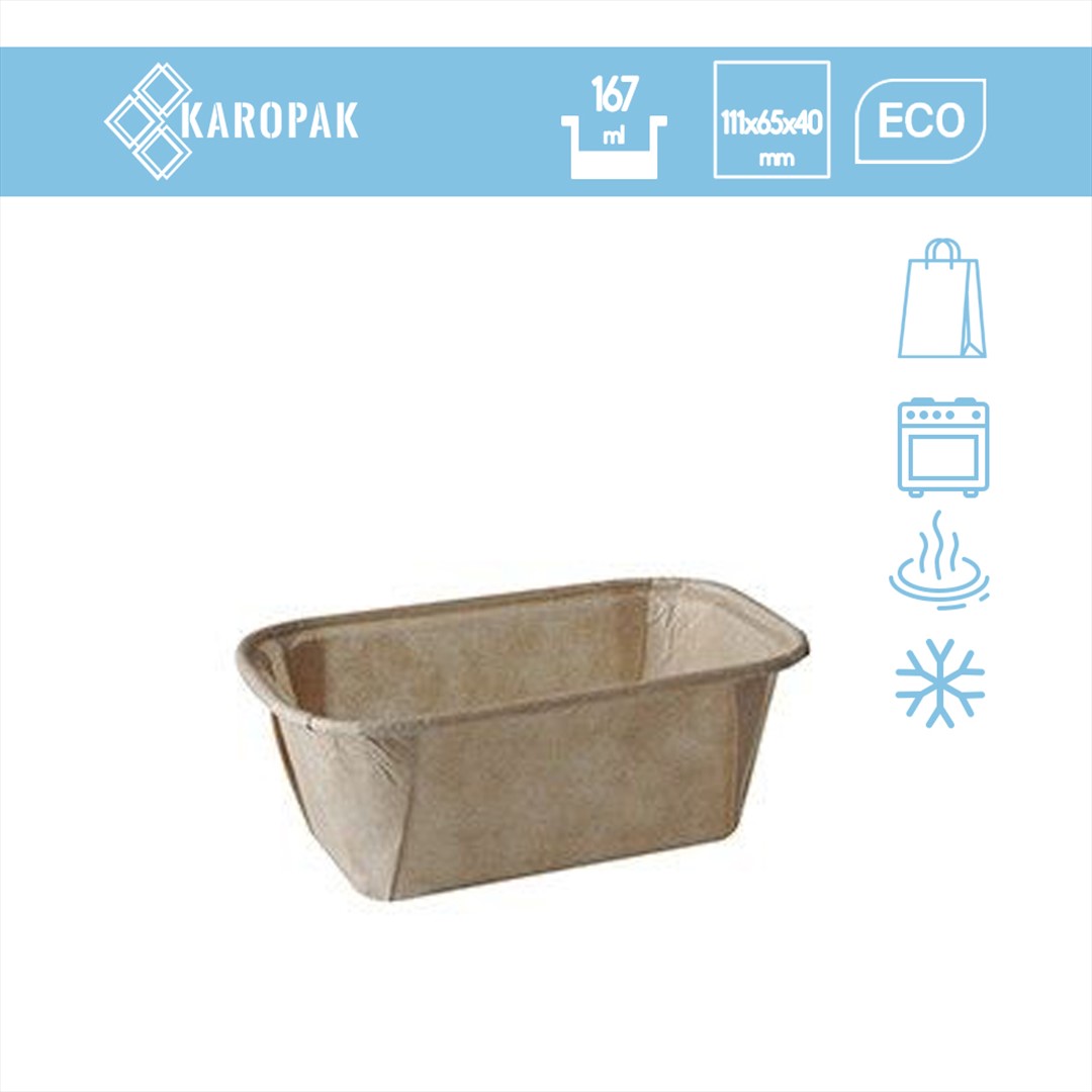 FORMA DO WYPIEKÓW PURE 167ml BRĄZOWA 11x6,5x4cm (50SZT)