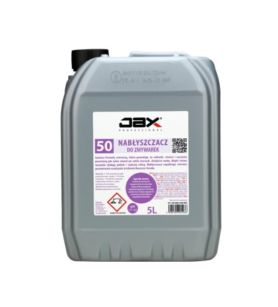 JAX PROFESSIONAL PŁYN NABŁYSZCZAJACY DO ZMYWAREK 5L (136/1/1)