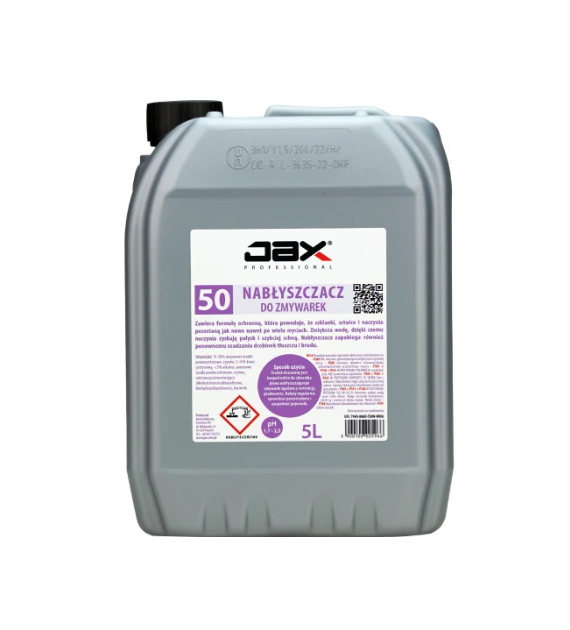 JAX PROFESSIONAL PŁYN NABŁYSZCZAJACY DO ZMYWAREK 5L (136/1/1)