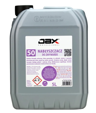 JAX PROFESSIONAL PŁYN NABŁYSZCZAJACY DO ZMYWAREK 5L (136/1/1)