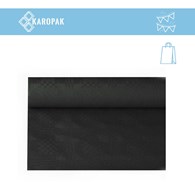 OBRUS PAPIEROWY W ROLCE 1,2x8m WYTŁOCZENIE DAMASZKOWE CZARNY