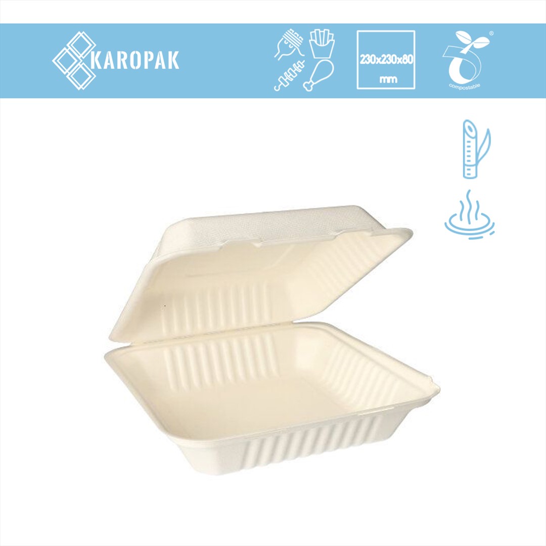 MENUBOX Z TRZCINY CUKROWEJ - NIEDZIELONY DUŻY 234x231x80 (50szt)