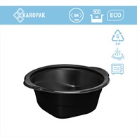 (REUSE) Miska żebrowana D-5500RC fi165mm 500ml CZARNA (16/12/50)