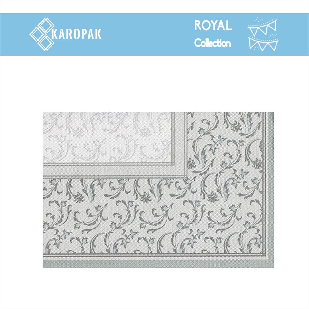 OBRUSY SKŁADANE ROYAL COLLECTION PLUS 100x100cm 12SZT DAMASCATO SZARY