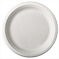 TALERZ Z TRZCINY CUKROWEJ 23cm BIAŁY (480/10/50)