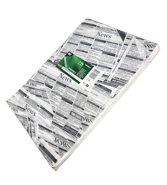 Papier pakowy tłuszczoodporny 35x25cm GAZETA  Newsprint  (540/6/1kg)