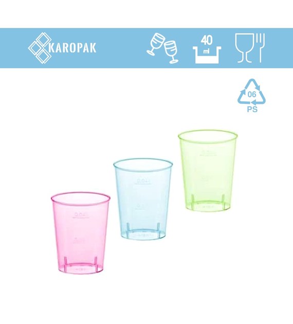 KIELISZEK 40ml MIX KOLOR (960/24/40)