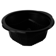 (REUSE) Miska żeborwana D-5350RC fi165mm 350ml CZARNA (18/10/50)