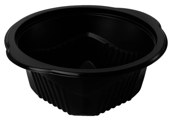 (REUSE) Miska żeborwana D-5350RC fi165mm 350ml CZARNA (18/10/50)