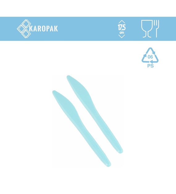 NÓŻ 17,5cm (30SZT) NIEBIESKIE PS