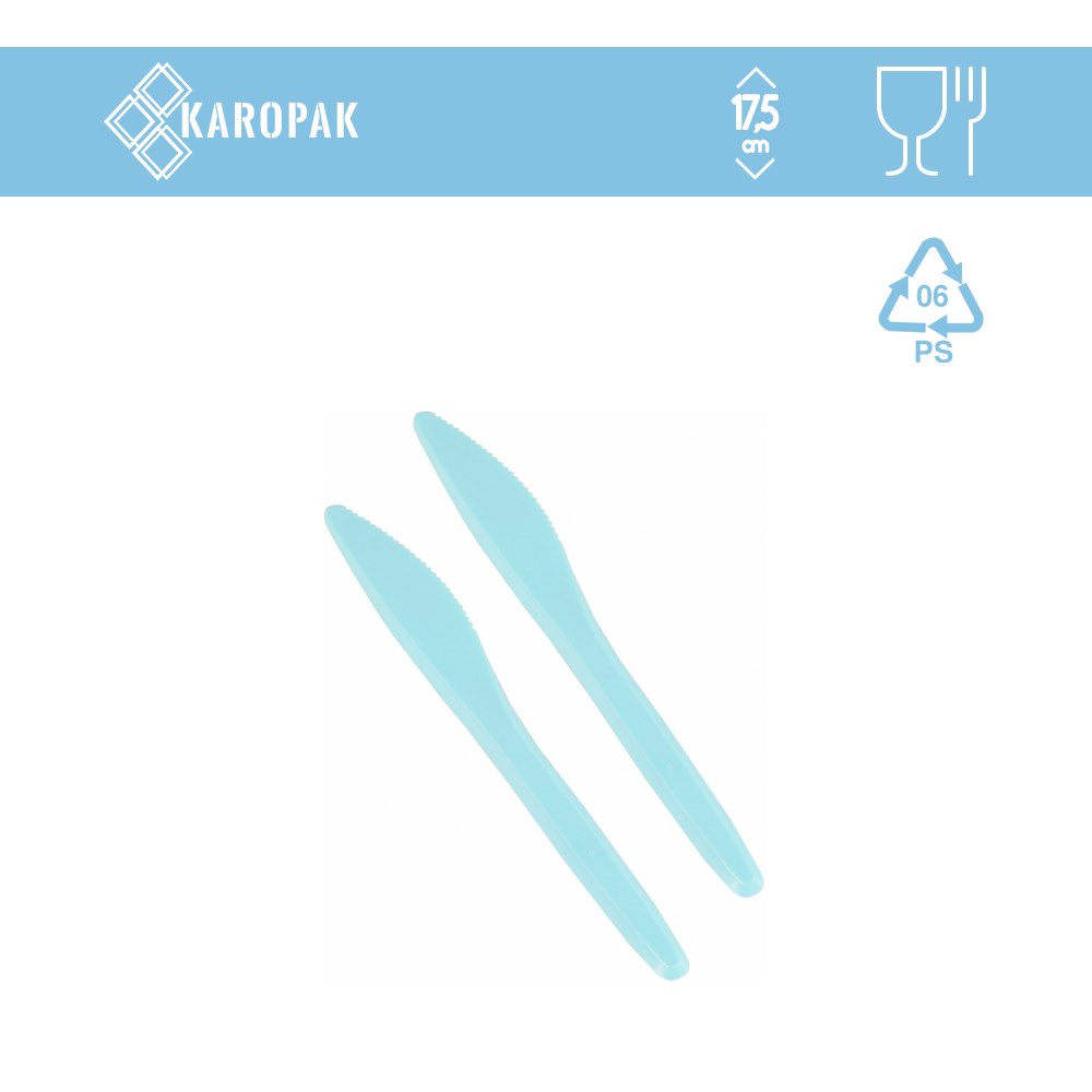 NÓŻ 17,5cm (30SZT) NIEBIESKIE PS
